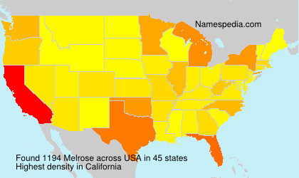 Surname Melrose in USA Surname Melrose in USA