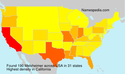 Surname Melsheimer in USA