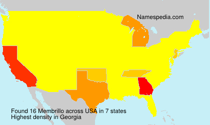 Surname Membrillo in USA Surname Membrillo in USA
