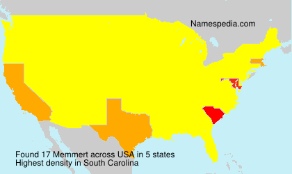 Surname Memmert in USA Surname Memmert in USA