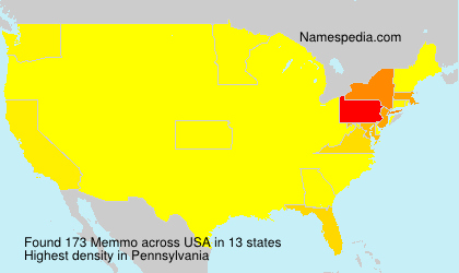 Surname Memmo in USA Surname Memmo in USA