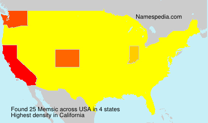 Surname Memsic in USA Surname Memsic in USA