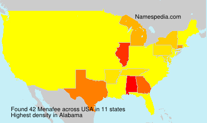 Surname Menafee in USA Surname Menafee in USA