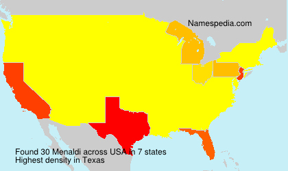 Surname Menaldi in USA Surname Menaldi in USA