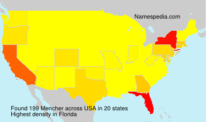 Surname Mencher in USA Surname Mencher in USA