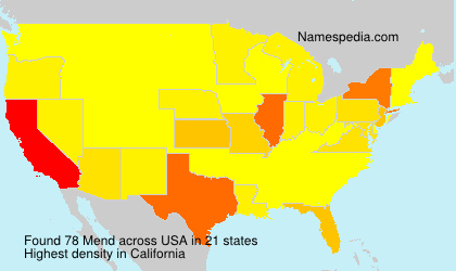Surname Mend in USA Surname Mend in USA