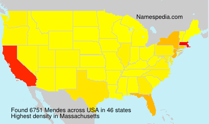 Surname Mendes in USA Surname Mendes in USA
