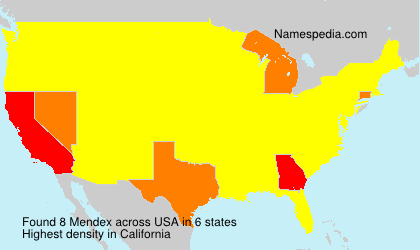 Surname Mendex in USA Surname Mendex in USA