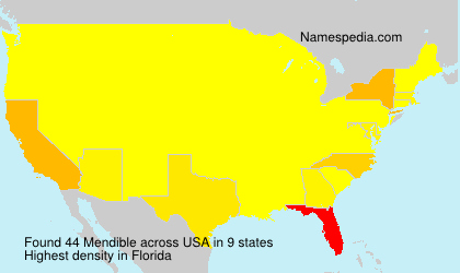 Surname Mendible in USA Surname Mendible in USA