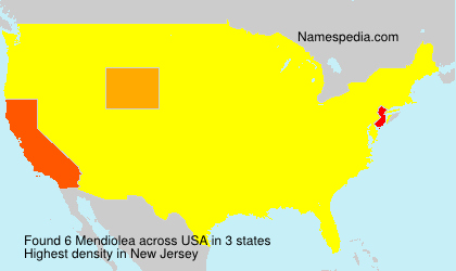 Surname Mendiolea in USA Surname Mendiolea in USA