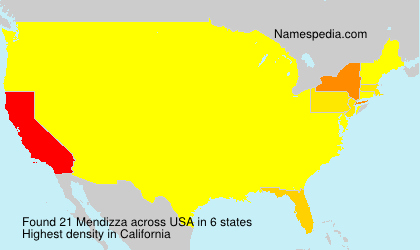 Surname Mendizza in USA Surname Mendizza in USA