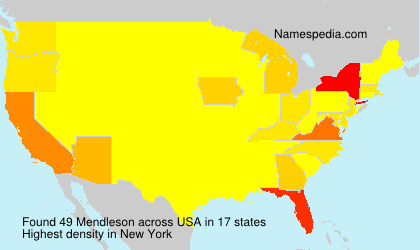 Surname Mendleson in USA Surname Mendleson in USA