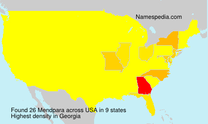 Surname Mendpara in USA Surname Mendpara in USA