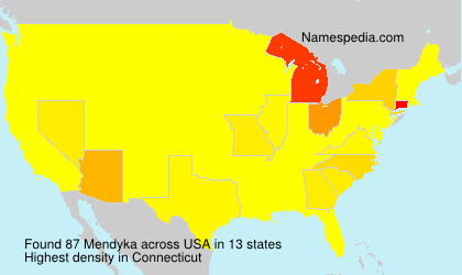 Surname Mendyka in USA