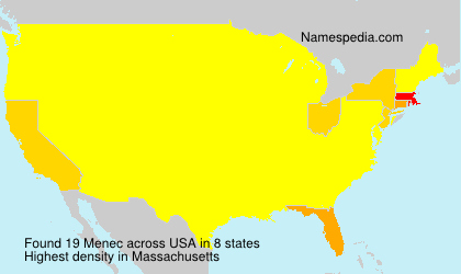 Surname Menec in USA Surname Menec in USA