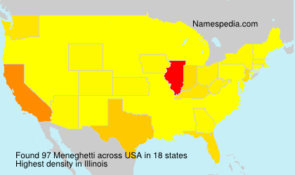 Surname Meneghetti in USA Surname Meneghetti in USA