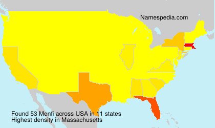 Surname Menfi in USA Surname Menfi in USA