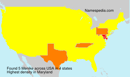 Surname Menike in USA Surname Menike in USA