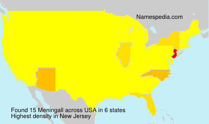 Surname Meningall in USA Surname Meningall in USA