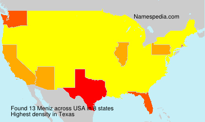 Surname Meniz in USA Surname Meniz in USA