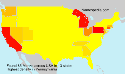 Surname Menko in USA Surname Menko in USA