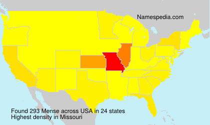 Surname Mense in USA