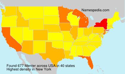 Surname Menter in USA Surname Menter in USA