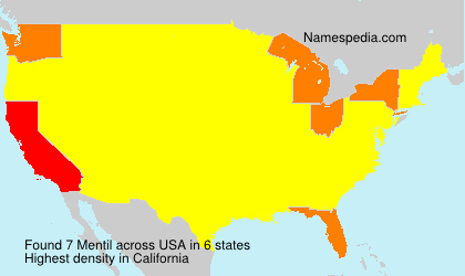 Surname Mentil in USA Surname Mentil in USA