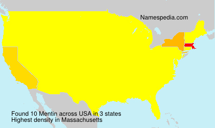 Surname Mentin in USA Surname Mentin in USA