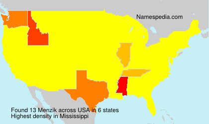 Surname Menzik in USA Surname Menzik in USA