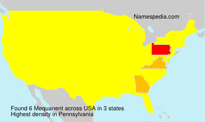 Surname Mequanent in USA Surname Mequanent in USA