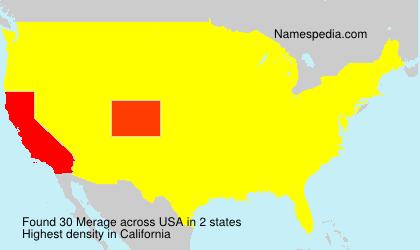 Surname Merage in USA Surname Merage in USA