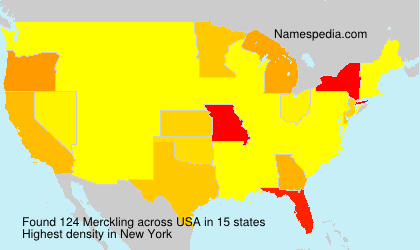Surname Merckling in USA Surname Merckling in USA