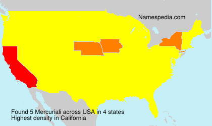 Surname Mercuriali in USA Surname Mercuriali in USA