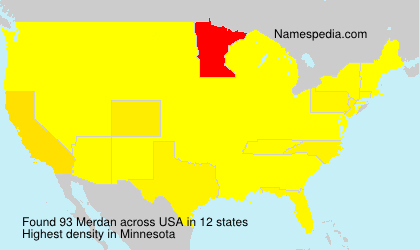 Familiennamen Merdan - USA