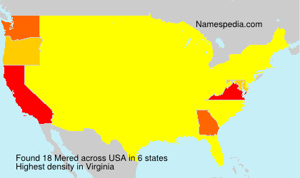 Surname Mered in USA Surname Mered in USA