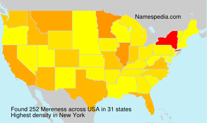 Surname Mereness in USA Surname Mereness in USA