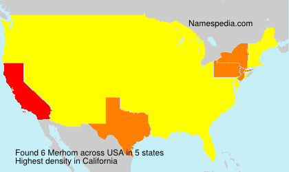 Surname Merhom in USA