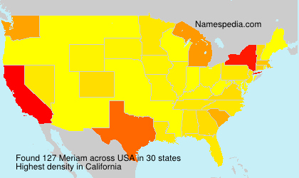 Surname Meriam in USA Surname Meriam in USA