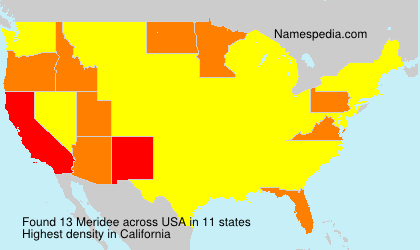 Surname Meridee in USA Surname Meridee in USA