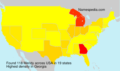 Surname Meridy in USA Surname Meridy in USA