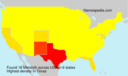 Surname Meridyth in USA Surname Meridyth in USA