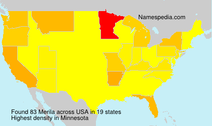 Surname Merila in USA Surname Merila in USA
