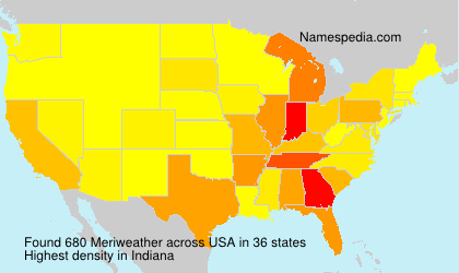 Surname Meriweather in USA Surname Meriweather in USA