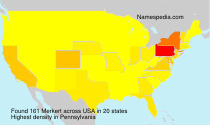 Surname Merkert in USA Surname Merkert in USA