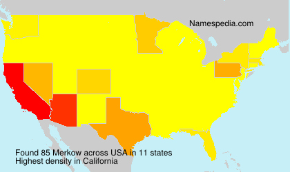 Surname Merkow in USA Surname Merkow in USA