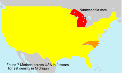 Surname Merlanti in USA