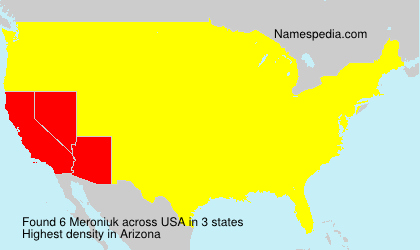 Surname Meroniuk in USA Surname Meroniuk in USA