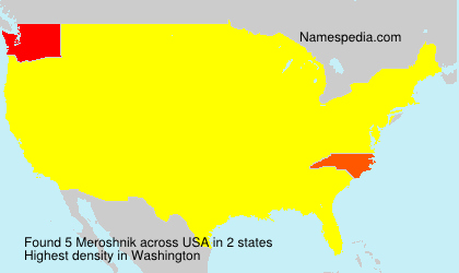 Surname Meroshnik in USA Surname Meroshnik in USA