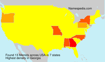 Surname Merrels in USA